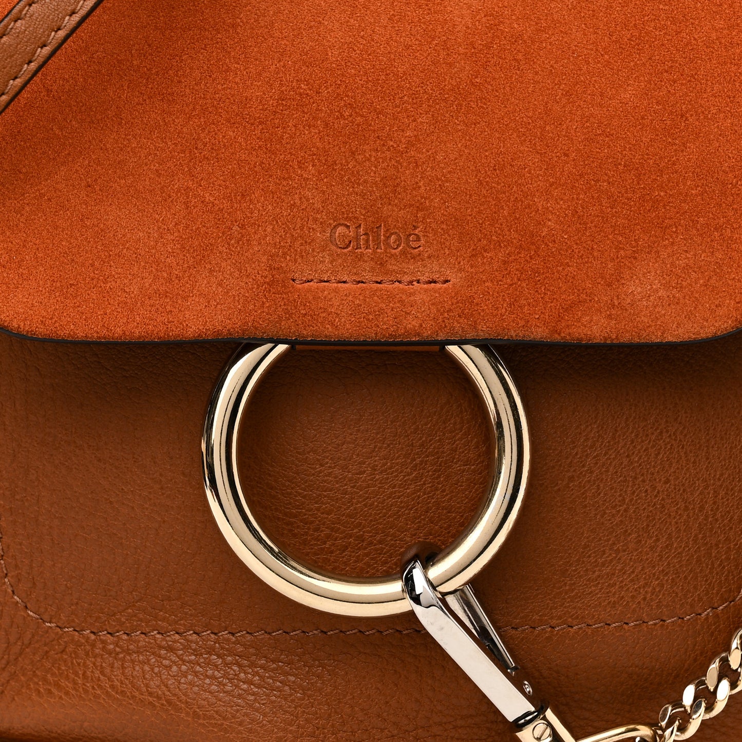 Suede Calfskin Medium Faye Backpack Tan