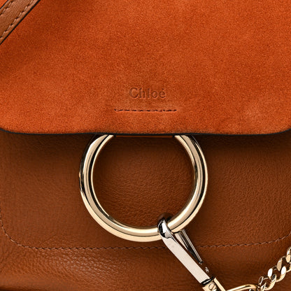 Chloe Suede Calfskin Medium Faye Backpack Tan 8 of 10
