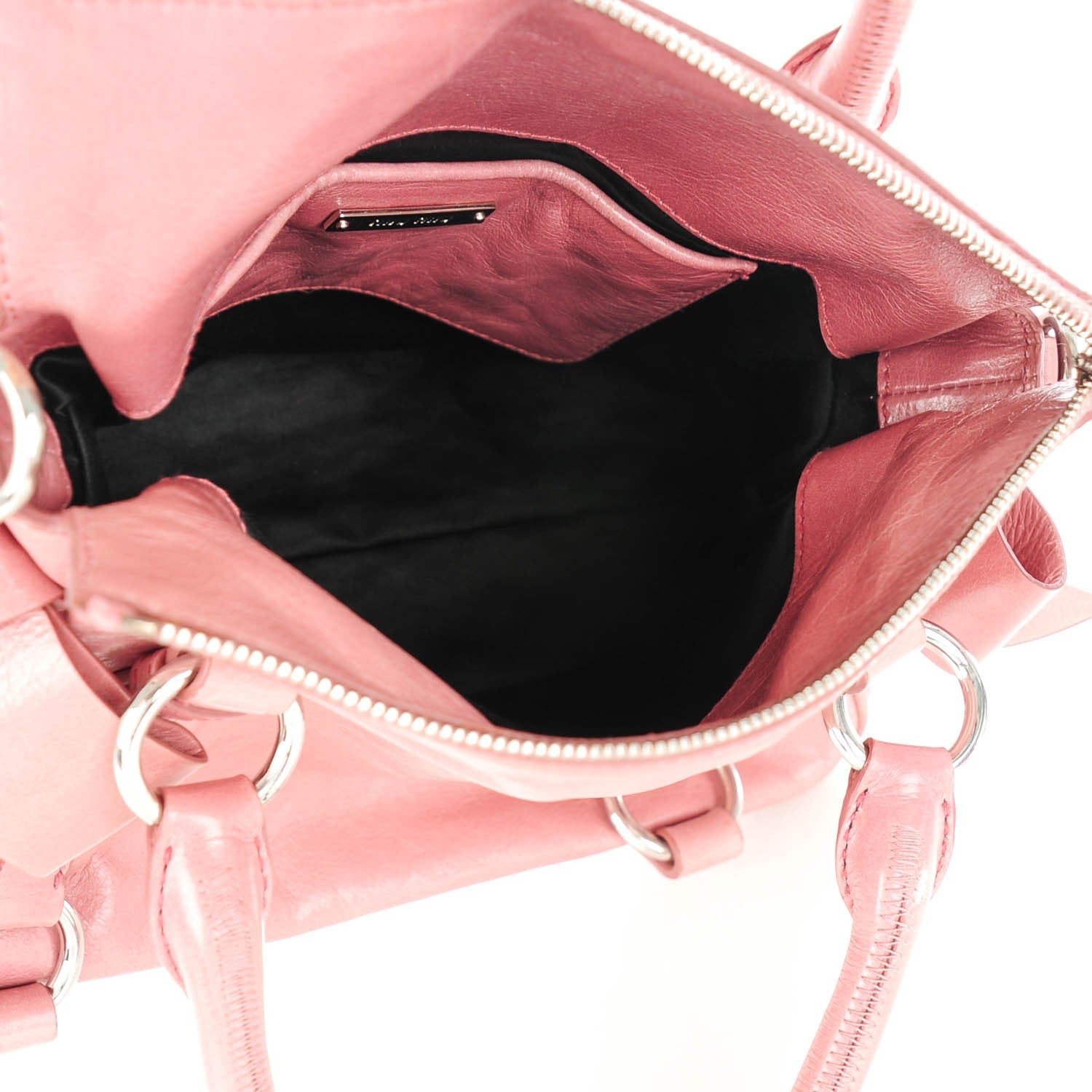 Miu Miu Vitello Lux Mini Bow Bag Loto 5 of 7