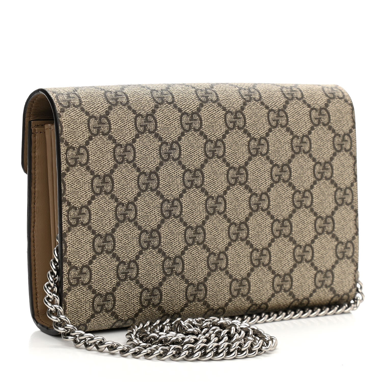 Gucci GG Supreme Monogram Mini Dionysus Chain Wallet Beige Taupe 3 of 10