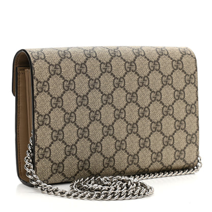 Gucci GG Supreme Monogram Mini Dionysus Chain Wallet Beige Taupe 3 of 10