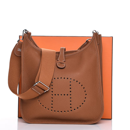 Hermes Taurillon Clemence Evelyne III PM Gold 8 of 8