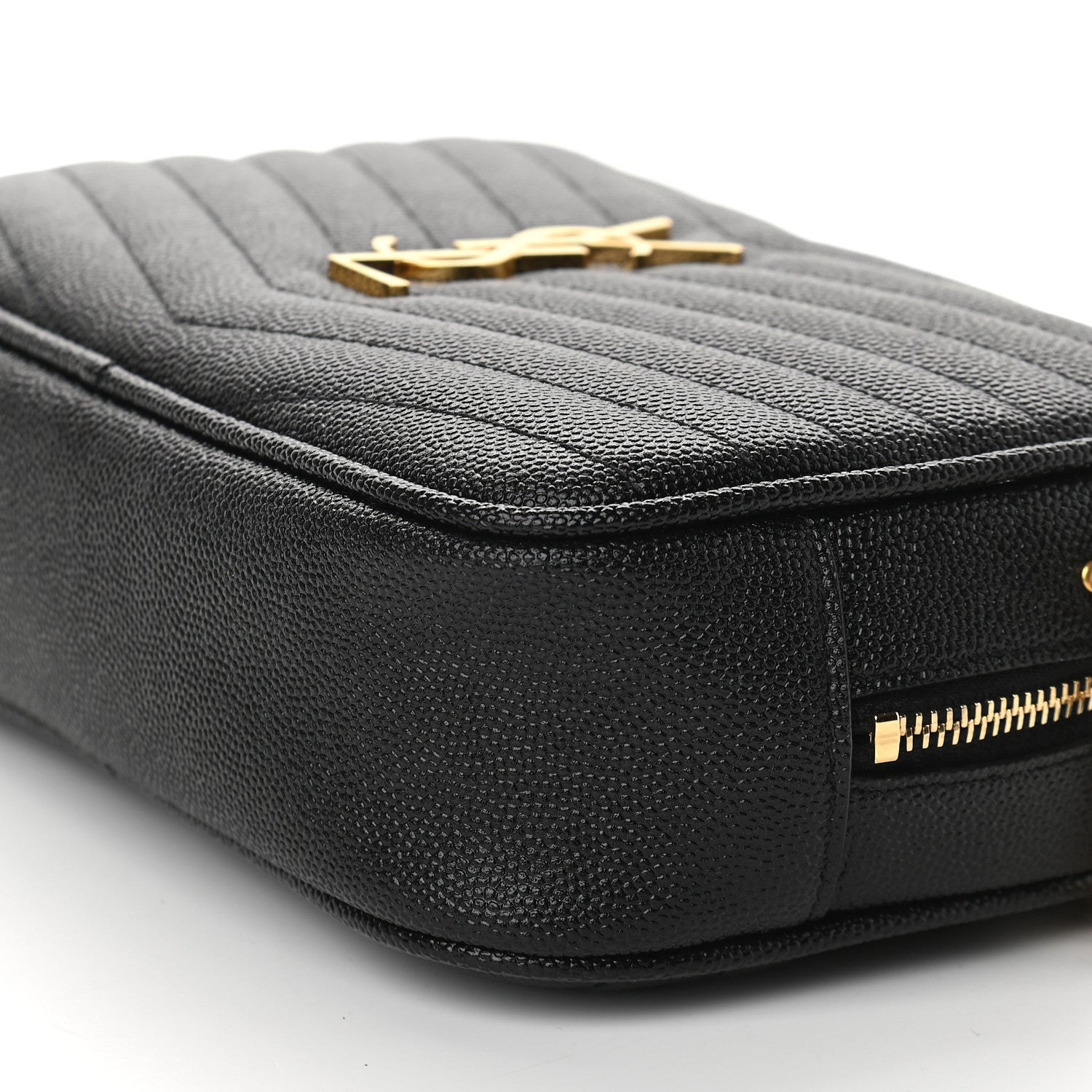 Saint Laurent Grain De Poudre Matelasse Monogram Mini Lou Camera Bag Black 9 of 9