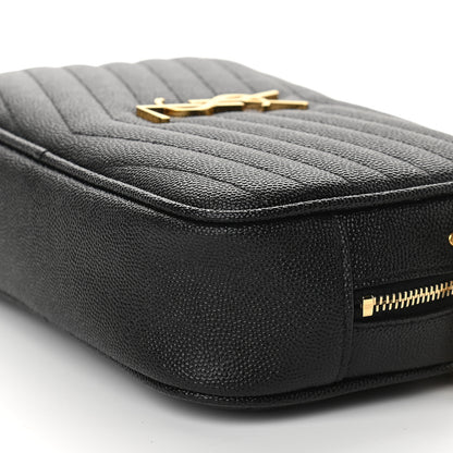 Saint Laurent Grain De Poudre Matelasse Monogram Mini Lou Camera Bag Black 9 of 9
