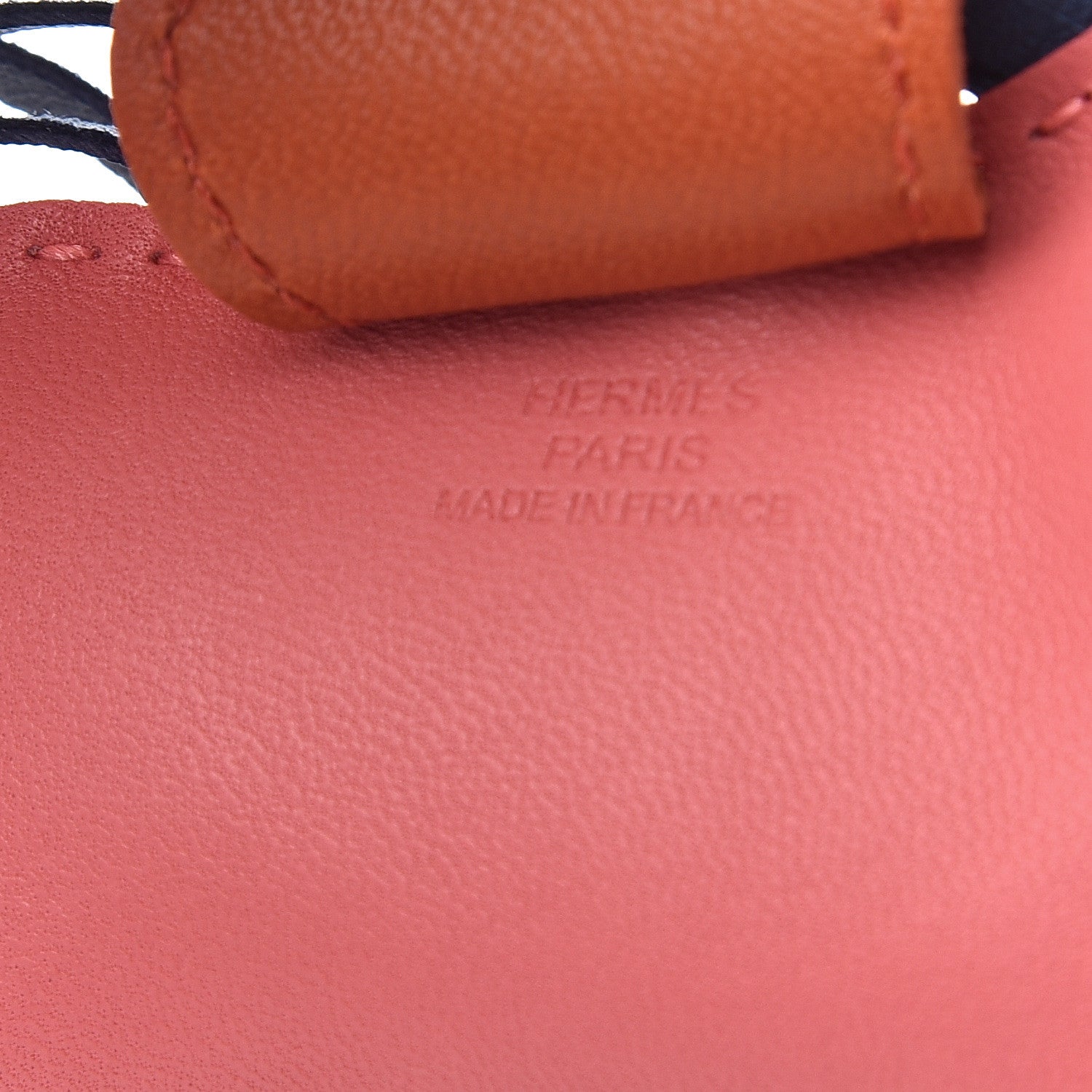 Hermes Milo Lambskin Grigri Rodeo Horse Bag Charm MM Rose Azalee Cornaline Bleu De Malte 3 of 3