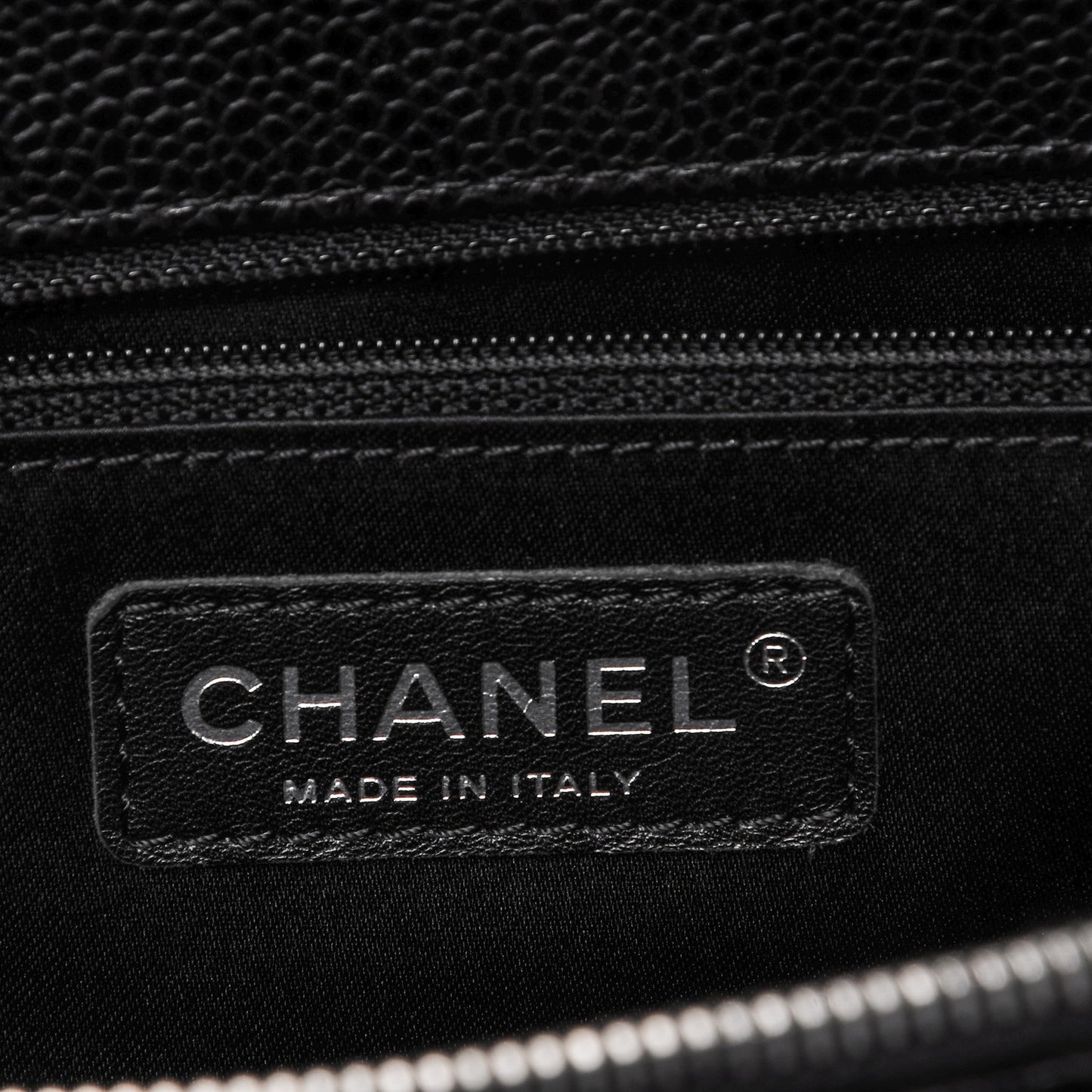 Caviar Quilted Grand Shopping Tote GST Black