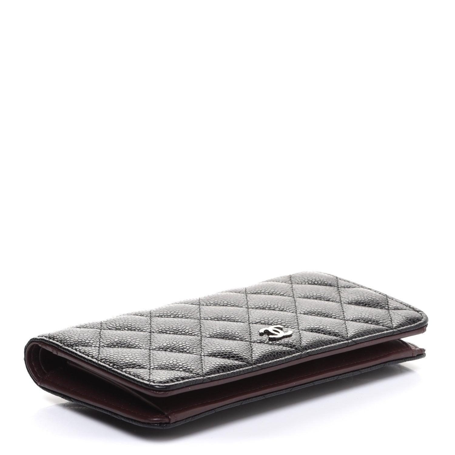 Chanel Caviar Quilted Yen Wallet Black 4 of 11