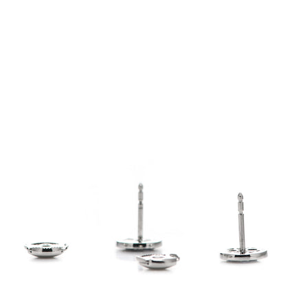 Tiffany Platinum Diamond Blue Sapphire Cobblestone Stud Earrings 3 of 6