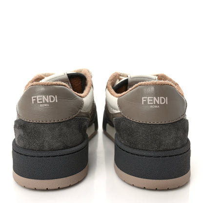 Fendi Suede Vitello Womens Fendi Match Low Top Sneakers 38 Grigio Corda Fendi White White Ice 5 of 10