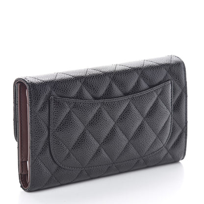 Chanel Caviar Quilted Large Flap Wallet Black 3 of 9