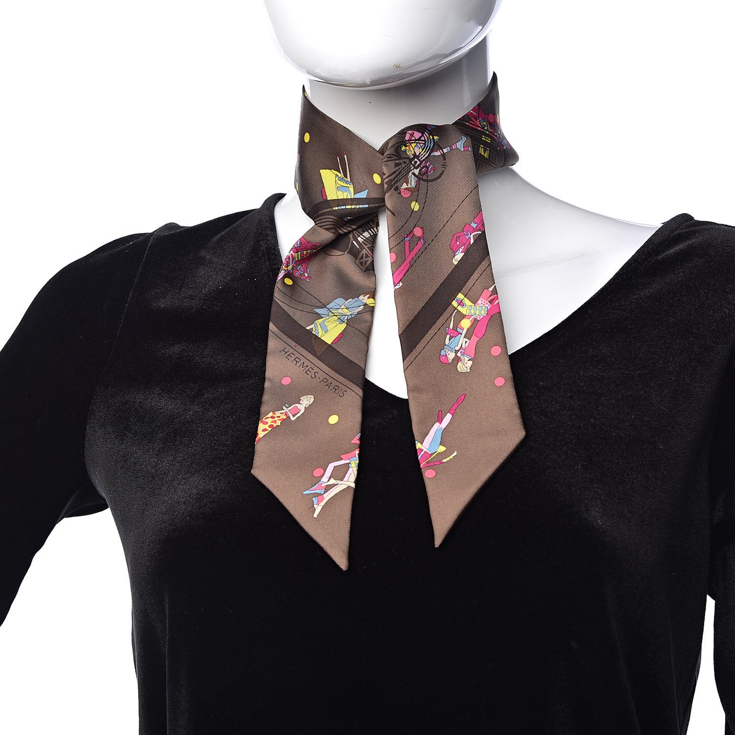 Silk Ex-Libris Les Parisie Twilly Marron Rose Vif Jaune