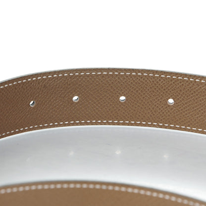 Hermes Swift Epsom 32mm Belt Strap 90 Black Etoupe 3 of 6