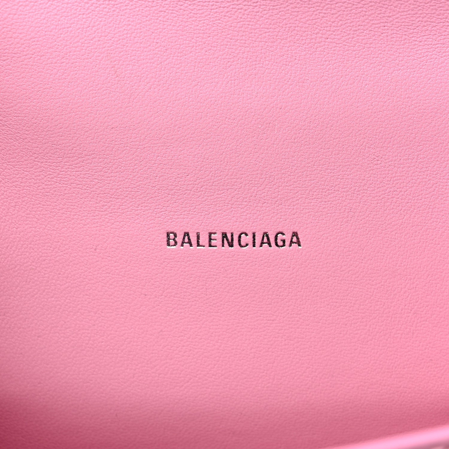 Balenciaga Shiny Calfskin Crocodile Embossed Hourglass Top Handle Bag XS Pink 6 of 9