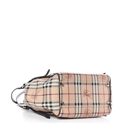 Burberry Haymarket Check Small Canterbury Tote Chocolate 5 of 13