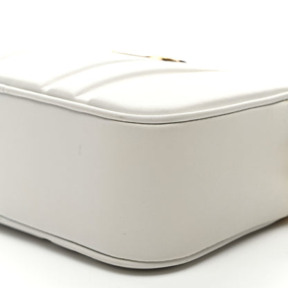 Salvatore Ferragamo Calfskin Quilted Medium Gancini Camera Case Optic White 9 of 9