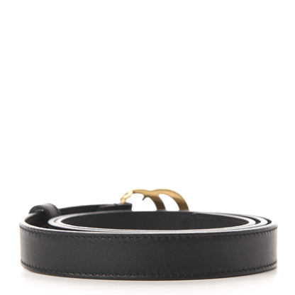 Gucci Calfskin Double G 20mm Belt 80 32 Black 2 of 5