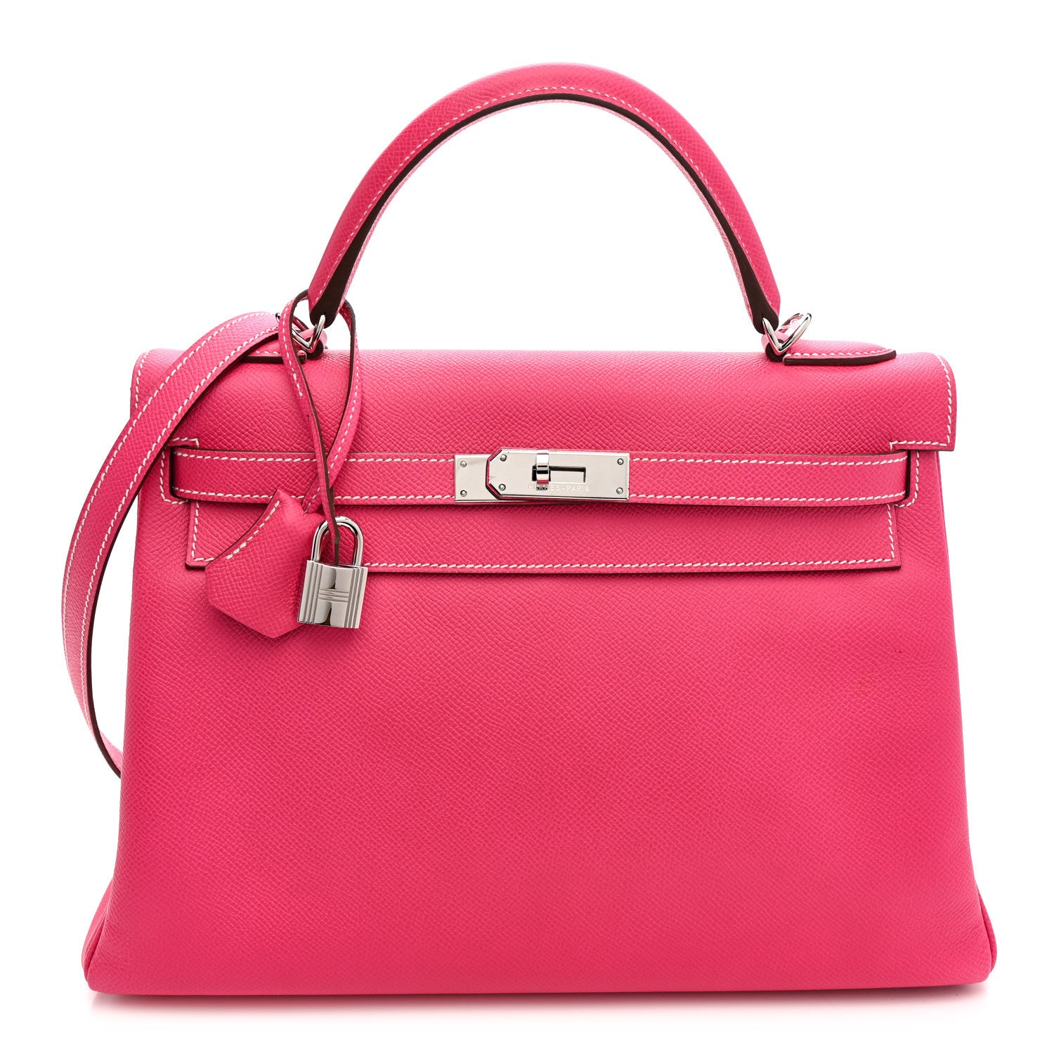 Hermes Epsom Candy Kelly Retourne 32 Rose Tyrien Rubis 1 of 11