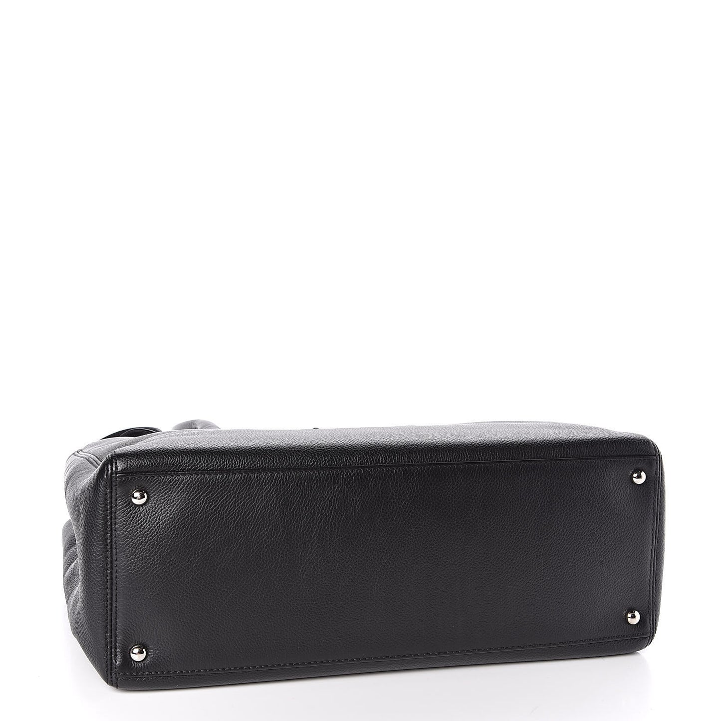 Calfskin Cerf Shopper Tote Black