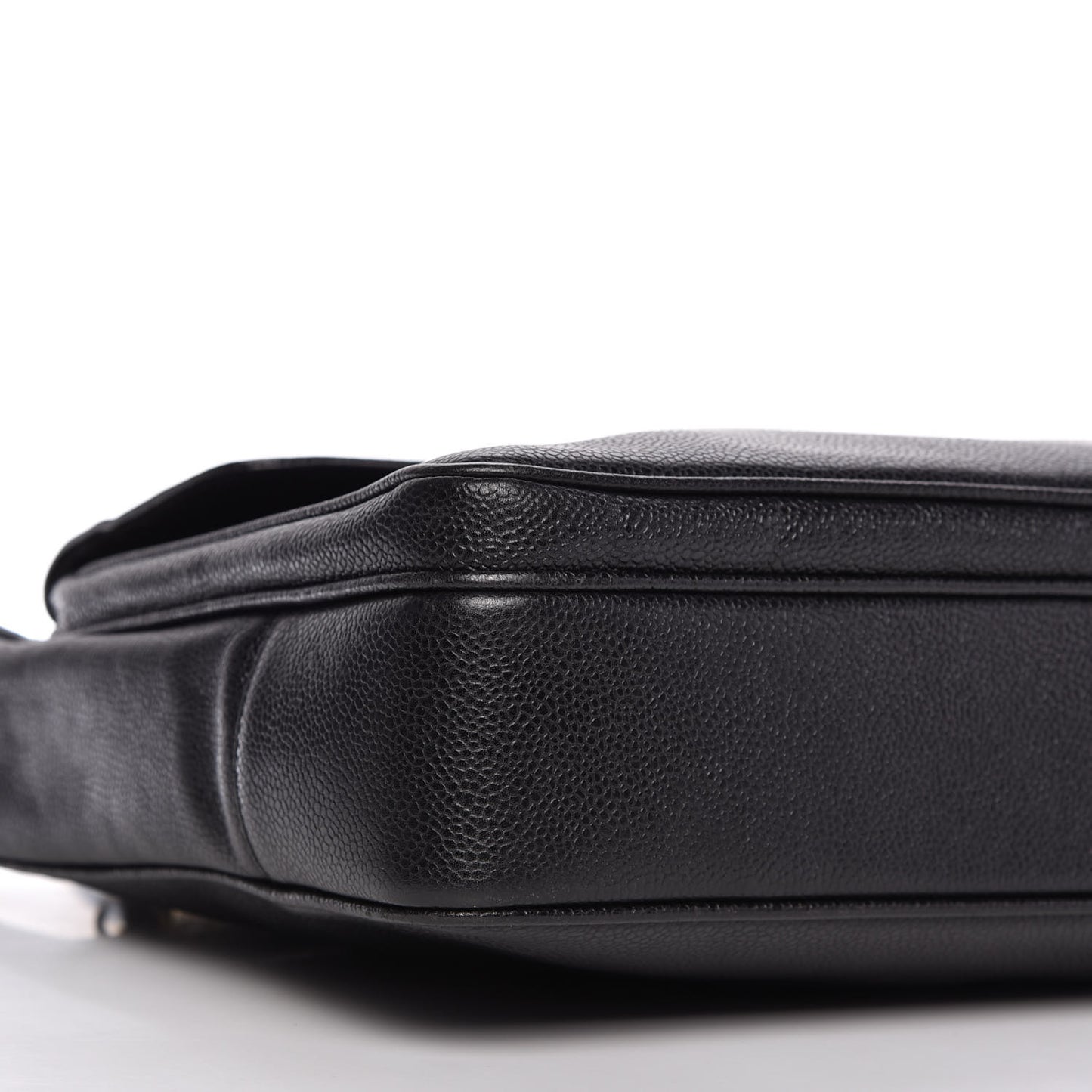 Caviar Flap Shoulder Bag Black