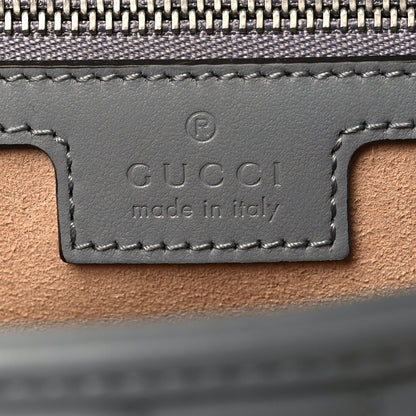 Gucci Calfskin Matelasse Aria Small GG Marmont Shoulder Bag Deep Grey 6 of 10