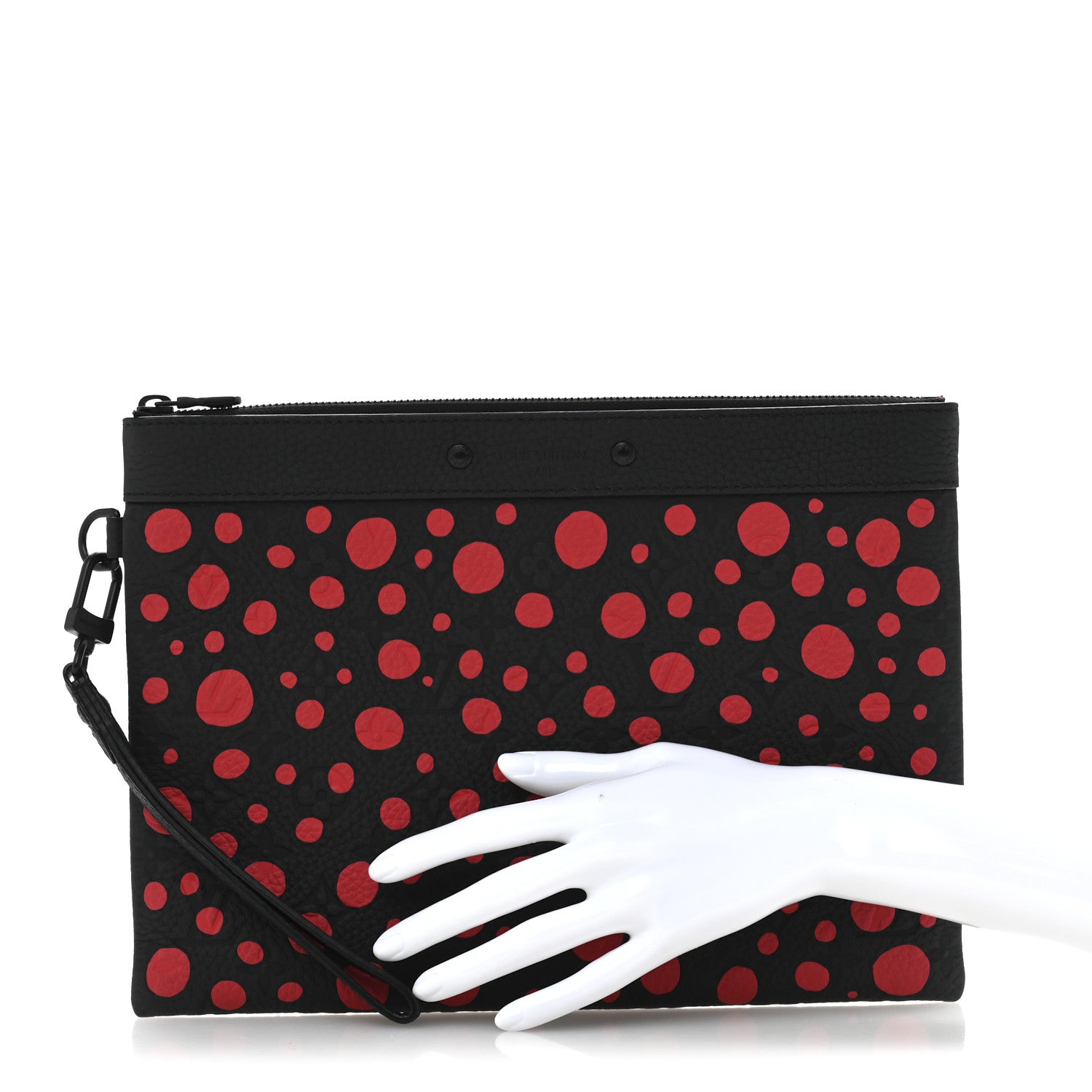 Louis Vuitton LV X YK Taurillon Monogram Pochette To-Go Black Red 2 of 9