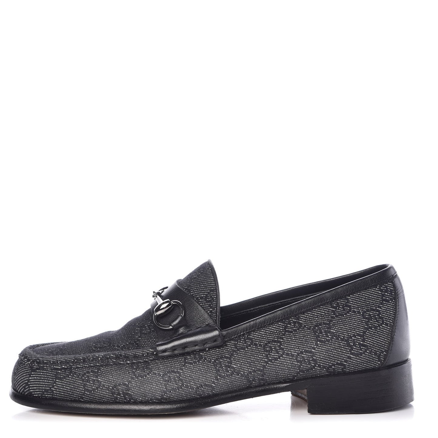 Monogram Calfskin Mens Horsebit Loafers 8.5 Navy
