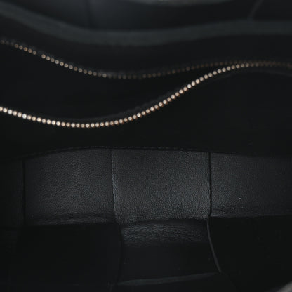 Bottega Veneta Lambskin Maxi Intrecciato Cassette Crossbody Bag Black 5 of 9