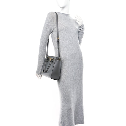 Prada Saffiano Soft Calfskin Small Zippered Tote Marmo 2 of 9