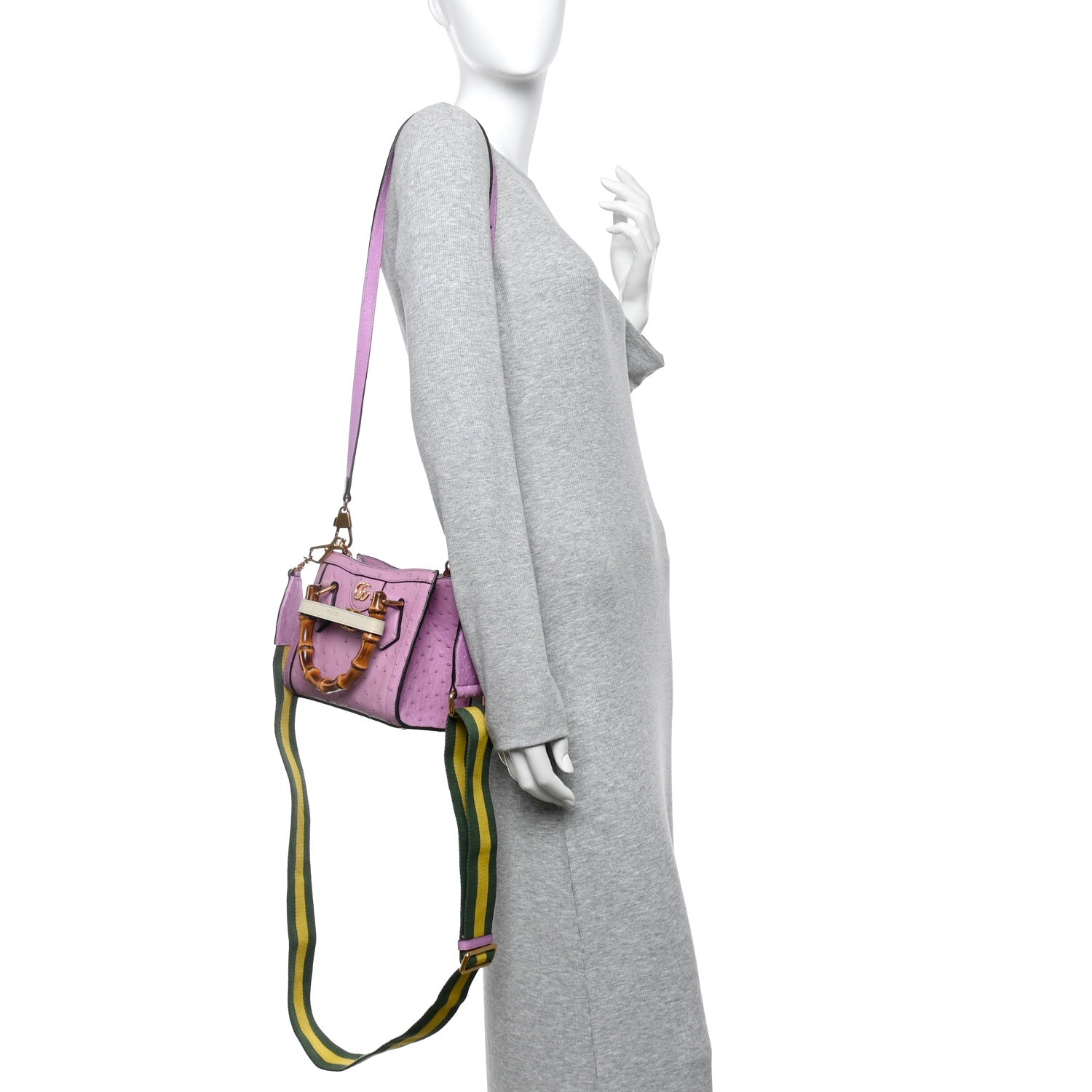 Gucci Ostrich Web Mini Diana Tote Bag Purple 1779285 – FASHIONPHILE