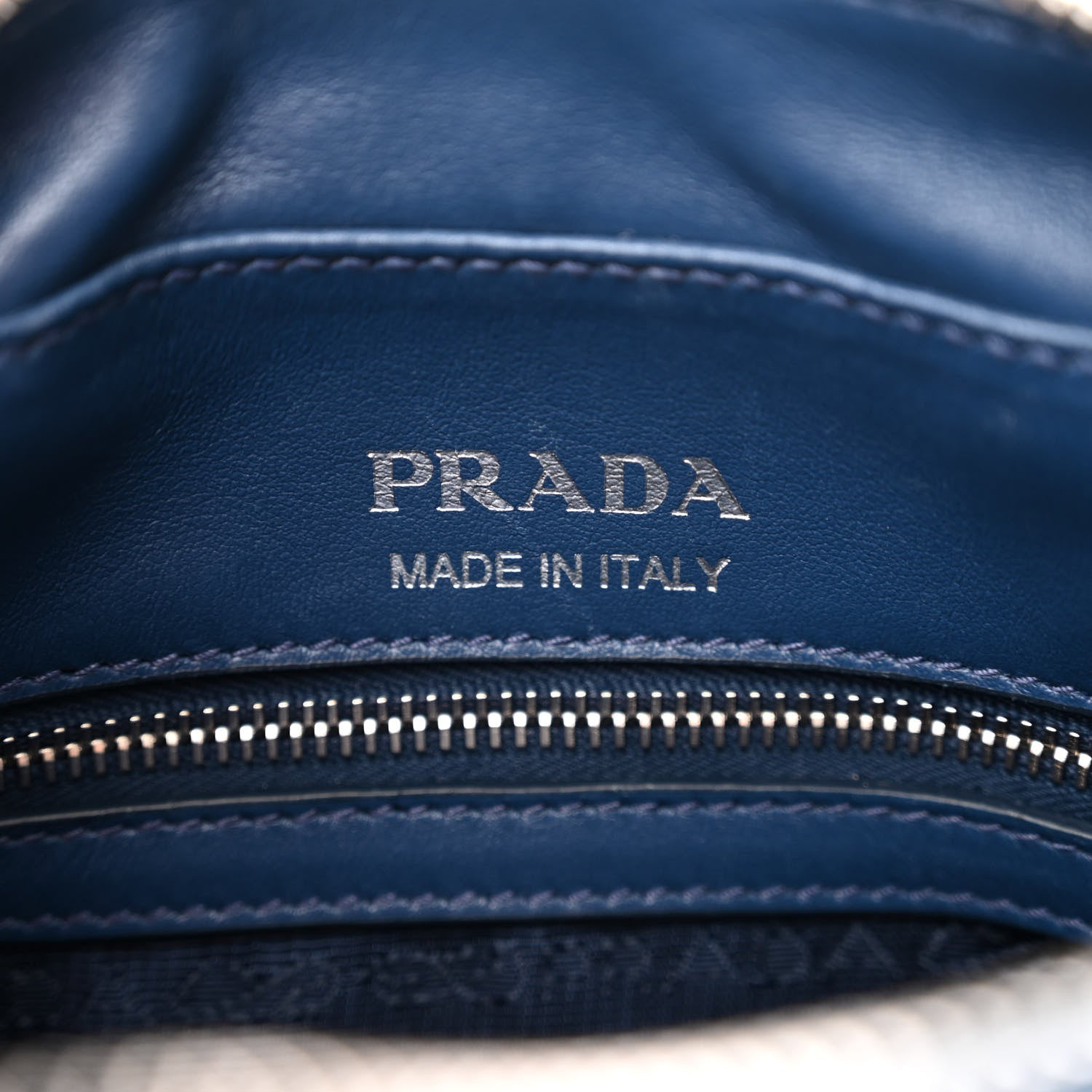 Prada Soft Calfskin Diagramme Crossbody Bag Bleuette 6 of 14
