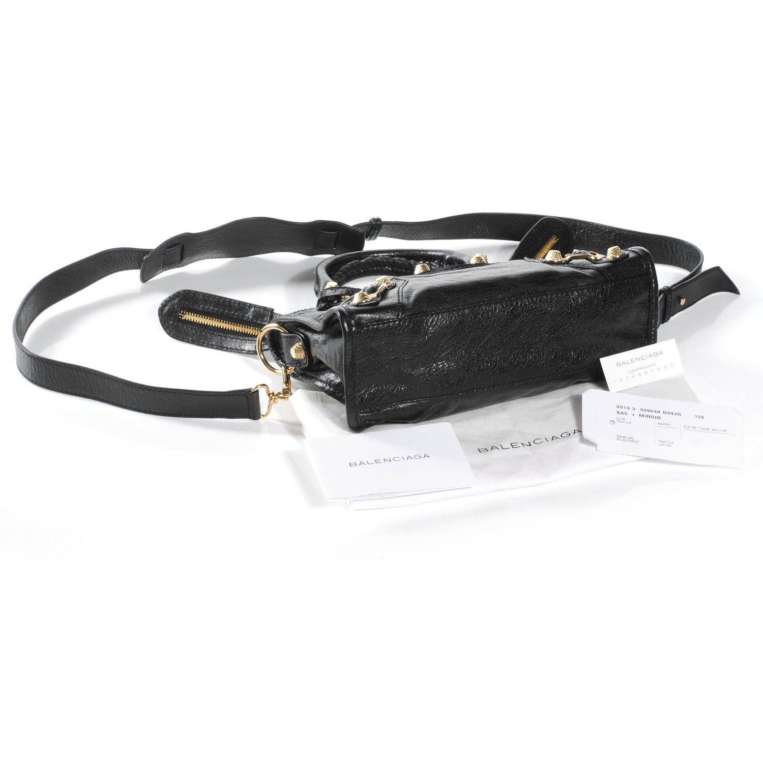 Balenciaga Agneau Giant 12 Gold Hardware Mini City Black 4 of 7