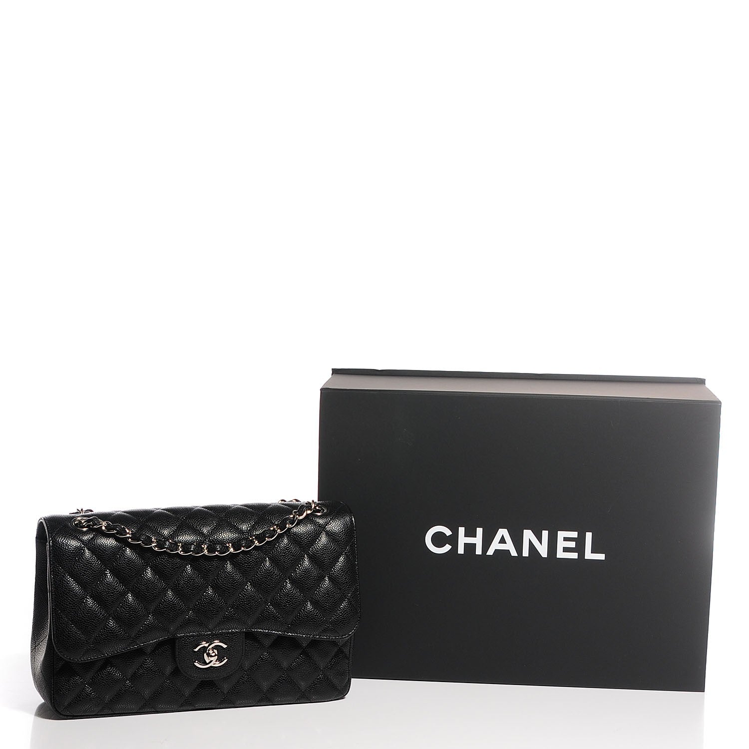 Chanel Caviar Quilted Jumbo Double Flap Black 9 of 9