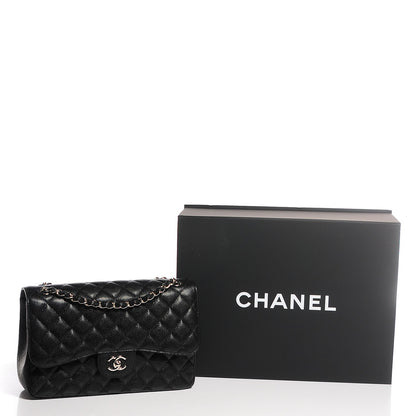 Chanel Caviar Quilted Jumbo Double Flap Black 9 of 9