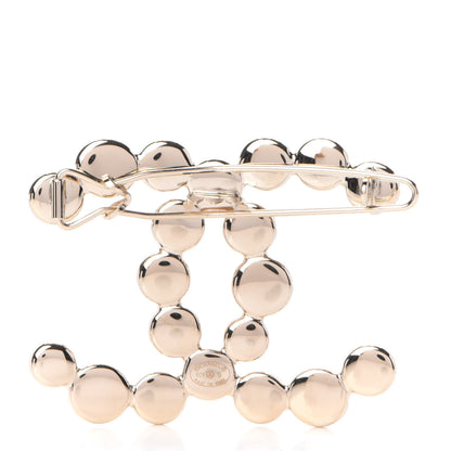 Chanel Metal Beaded CC Hair Clip Gold 3 of 6