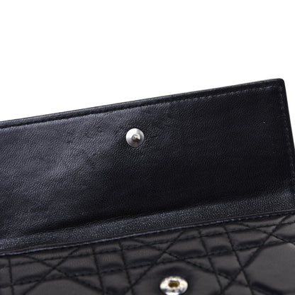 Christian Dior Lambskin Cannage Lady Dior Compact Wallet Black 11 of 12