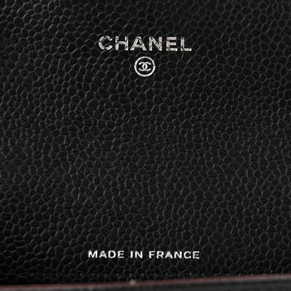 Chanel Caviar Quilted Flap Card Holder Wallet Black 6 of 8