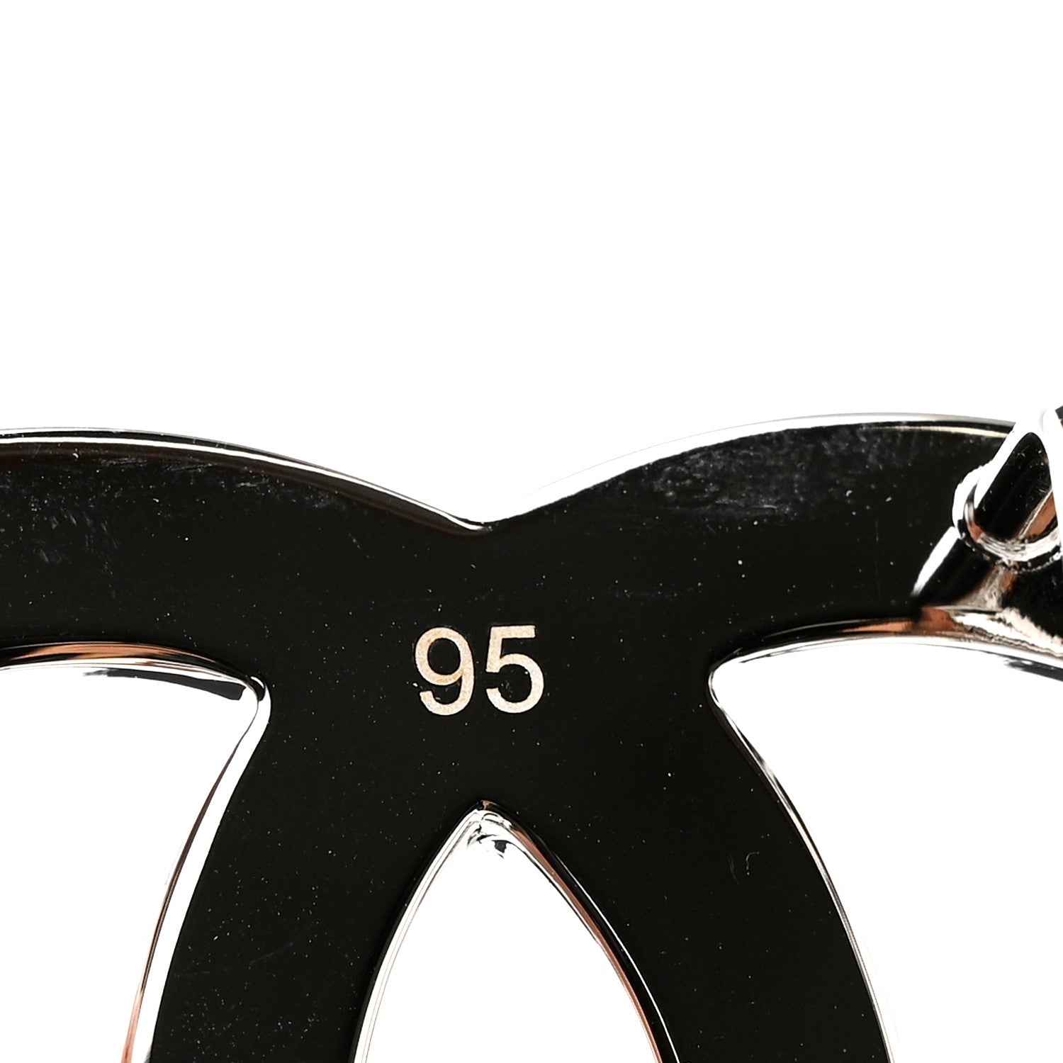 Chanel Calfskin CC Reversible Belt 95 Black White 5 of 5