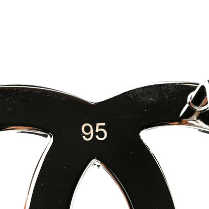 Chanel Calfskin CC Reversible Belt 95 Black White 5 of 5