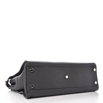 Fendi Cuoio Romano Selleria Bi-Color Medium Peekaboo Iconic Satchel Asfalto Latte 5 of 9