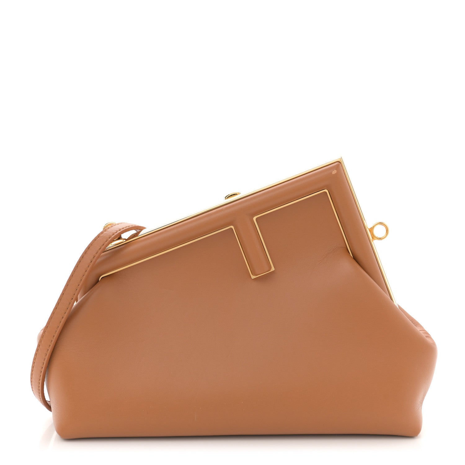 Fendi Shiny Nappa Small Fendi First Caramello 1 of 12