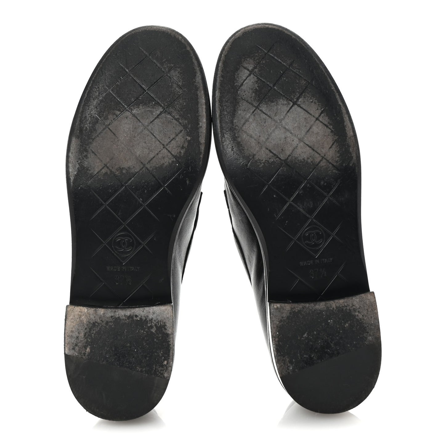 Lambskin Quilted CC Turnlock Loafers 37.5 Black