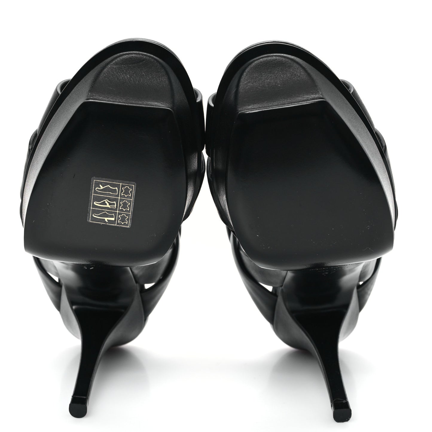 Calfskin Tribute 75 Platform Sandals 37 Black