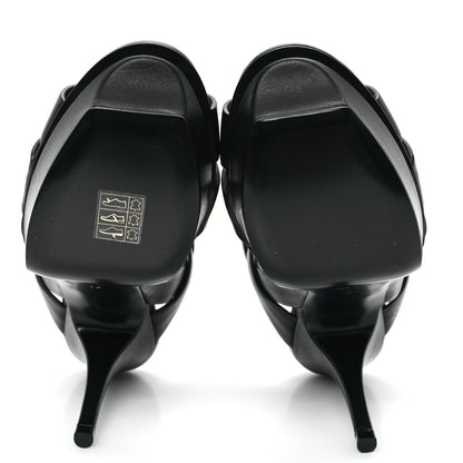 Saint Laurent Calfskin Tribute 75 Platform Sandals 37 Black 6 of 11
