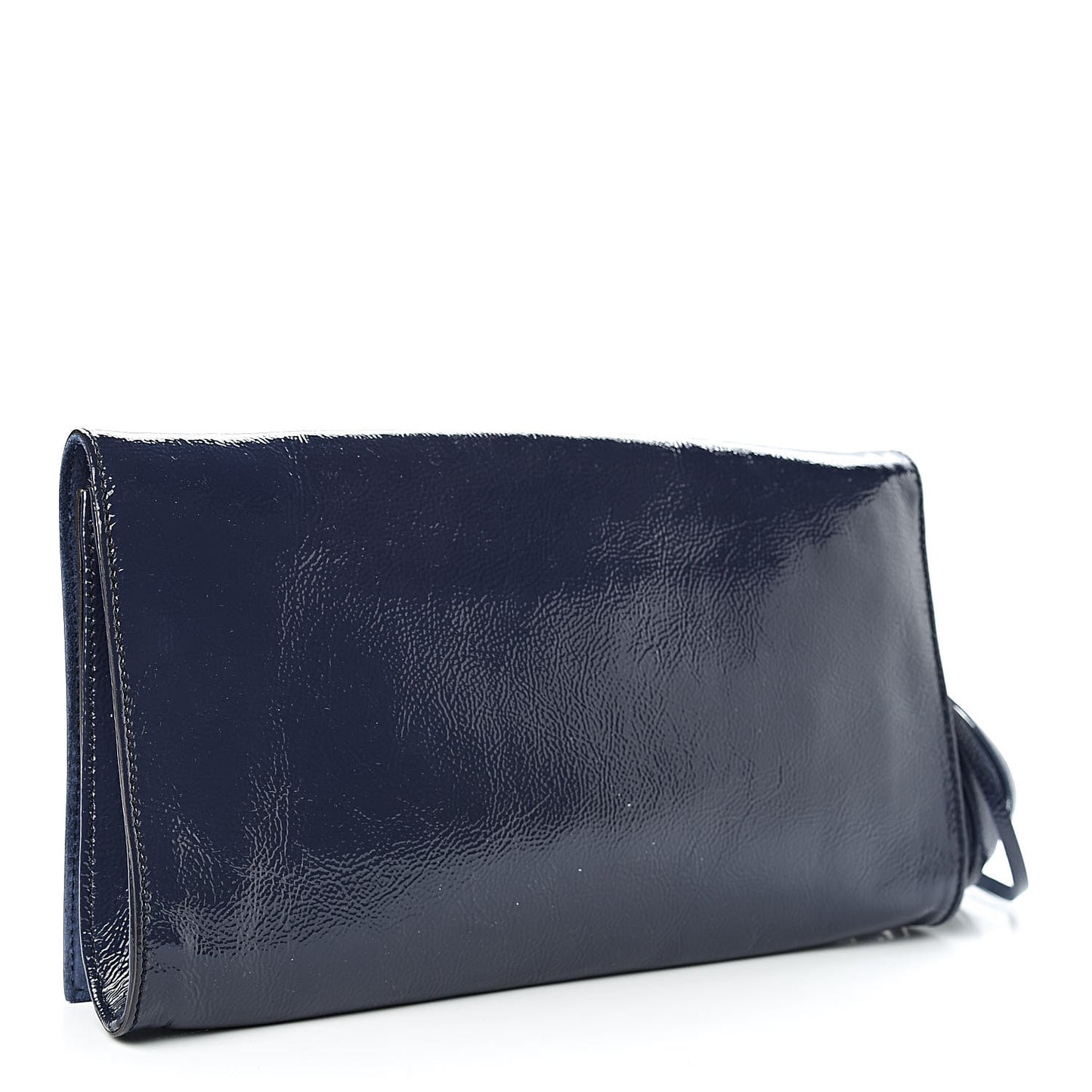 Soft Patent Medium Soho Clutch Uniform Blue