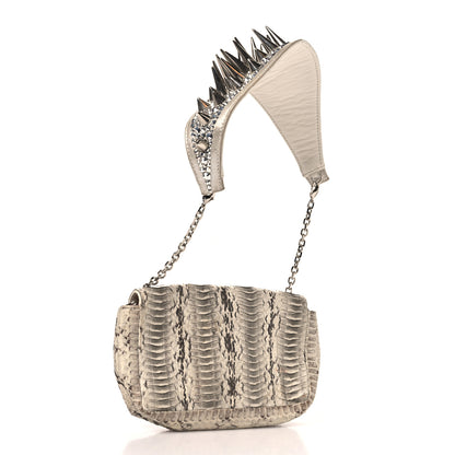 Christian Louboutin Snakeskin Artemis Spike Strap White 2 of 11
