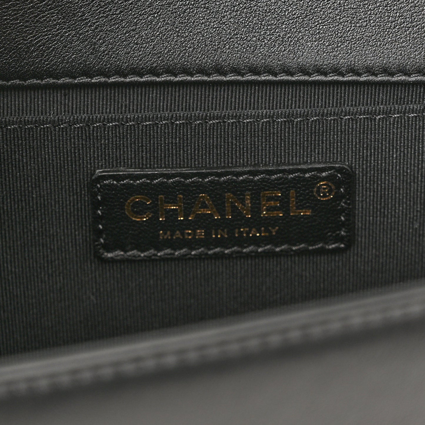 Lambskin Quilted Medium Boy Flap Black