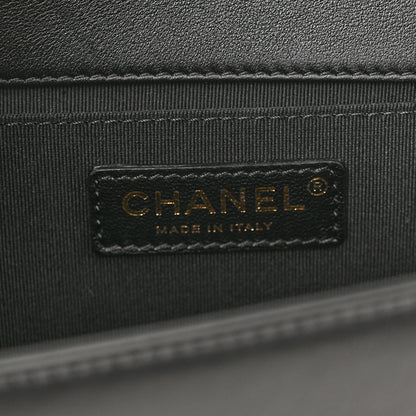 Chanel Lambskin Quilted Medium Boy Flap Black 6 of 11