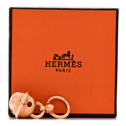Hermes Rose Gold Plated Charms Grelot Twilly Ring 5 of 5