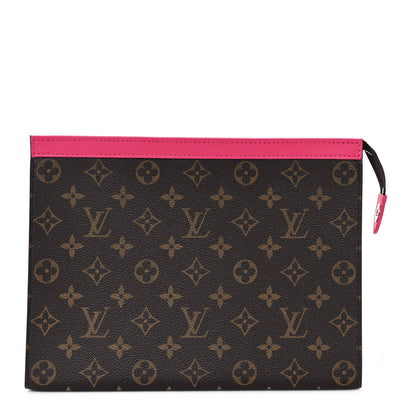 Louis Vuitton Monogram Macassar Pochette Voyage MM Fuchsia 1 of 7