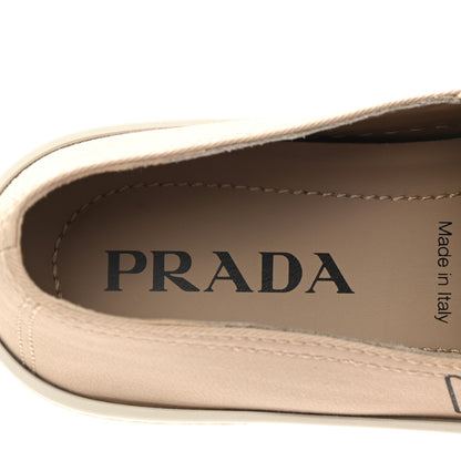 Prada Gabardine Triangle Logo Cassetta Wheel Slip On 35mm Sneakers 35.5 Corda 7 of 9